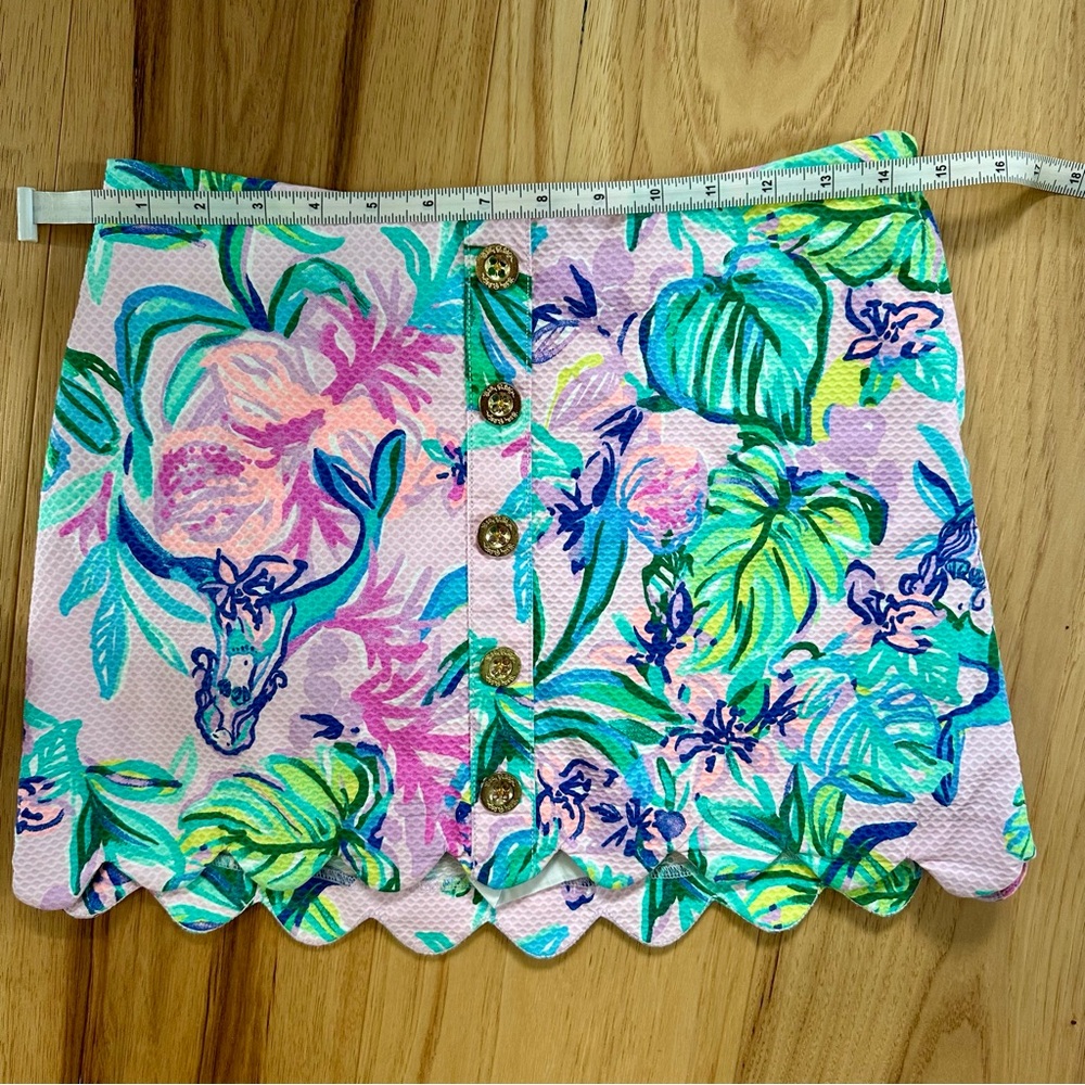 Lilly Pulitzer Kaylie Button Front Skort Amethyst Mermaid In The Shade Sz 0 EUC - Picture 5 of 16